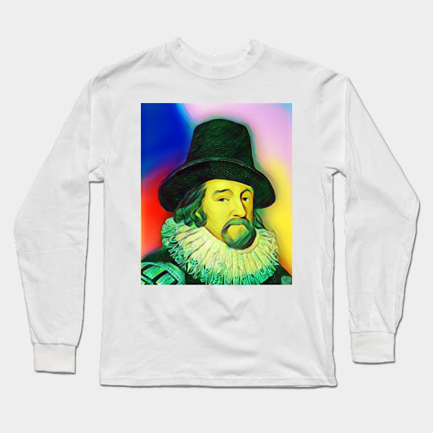 Francis Bacon Colourful Portrait | Francis Bacon Artwork 7 Long Sleeve T-Shirt by JustLit